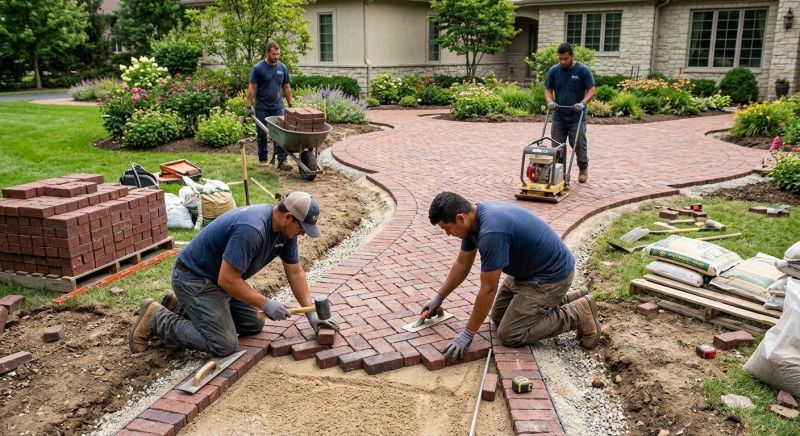 Brick Hardscape Installation in Stamford, CT