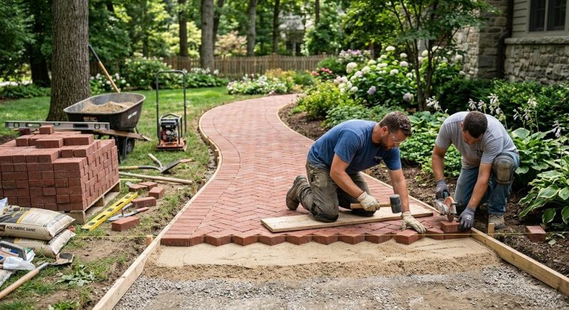Brick Paving Installation in Worcester, MA
