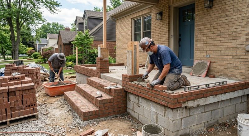 Deck Masonry Installation in West Hartford, CT